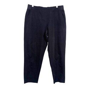 32 Cool Black Elastic Waist Pull-On Pants With Pockets Womens Size L